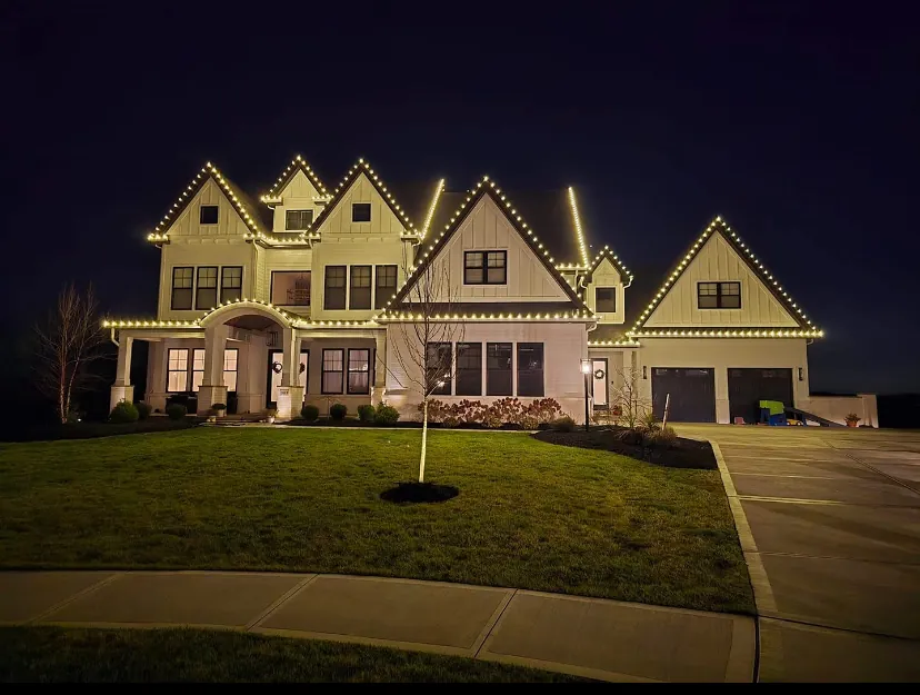 Roofline and gables at night